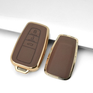 Flip Fob pour boîtier en or Toyota <span class=keywords><strong>Priu</strong></span> intérieur pour Toyota Prius 2004 à 2010 Toyota Land Cruiser Sahara à distance TPU couverture de clé de voiture - Product Image 2