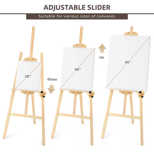 Giá vẽ tranh chữ A Panwenbo, giá đỡ tranh nghệ thuật, giá vẽ gỗ có thể điều chỉnh, để sàn - Product Image 5