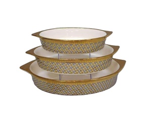 Plat de cuisson rectangulaire en céramique JIUWANG avec logo personnalisable, motif bois et imprimé léopard, en métal émaillé électrolytique - Product Image 4