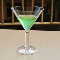 Verre à cocktail Martini en plastique de qualité alimentaire avec logo personnalisé, incassable et résistant aux chocs, pour bar et mariage