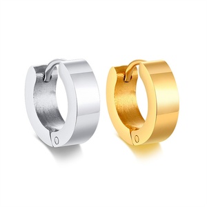 Pendientes de Clip de Acero Inoxidable de Moda, Pendientes de Aro Pequeños Sin Perforación para Hombre - Product Image 2