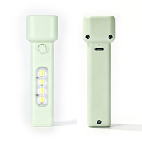 Linterna Pequeña Recargable por USB, Batería de 1200mAh, 170lm, COB Lateral, Cuatro Modos, ABS, para Senderismo, Viajes, Linterna LED de Mano