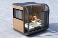 Cabines écologiques contemporaines, villas d'évasion urbaine, villas avec vue sur la montagne, cabanes en bois de style Apple Pod, escapades en forêt, vérandas, maisons en verre, parcs, cours
