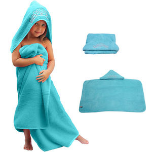 Serviette de plage <span class=keywords><strong>poncho</strong></span> <span class=keywords><strong>à</strong></span> <span class=keywords><strong>capuche</strong></span> 100% coton biologique brodée pour enfant, séchage rapide, luxe, toutes saisons, unie, <span class=keywords><strong>à</strong></span> carreaux, compressée, haute qualité - Product Image 3