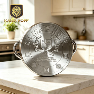 Set di 6 Pentole per Zuppa in Acciaio Inox KAISA HOFF, Misure 18/20/24cm, Fondo per Induzione, Pentola da <span class=keywords><strong>Cucina</strong></span> in Acciaio Inox 18/10 per Alimenti - Product Image 4