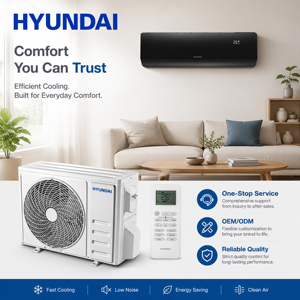 เครื่องปรับอากาศแบบแยกส่วนติดผนัง 7000 BTU ความถี่คงที่ พร้อมฮีทปั๊ม ใช้สารทำความเย็น R32 แรงดันไฟฟ้า 220V 50Hz 1P ประหยัดพลังงานสำหรับห้องพัก ระบบความถี่คงที่ - Product Image 3