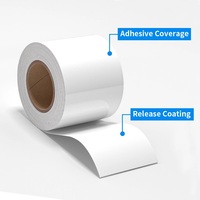 Autocollant d'étiquette thermique adhésif continu blanc sans revêtement personnalisé pour étiquettes de prix de code-barres d'échelle de supermarché pour Express