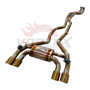 Système d'échappement Vortex à longueur égale compatible F80 M3 F82 M4 S55 3.0T Performance Racing Valvetronic Catback avec silencieux et tuyau coupé en forme de pie - Product Image 4