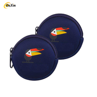 Pochette de protection souple et Flexible, étui rond de poche pour argent de voyage, petit portefeuille à fermeture éclair, Mini porte-monnaie en néoprène par Sublimation