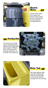 Honda động cơ tự động <span class=keywords><strong>CFS</strong></span> 630mm hành tinh Máy mài sàn bê tông máy đánh bóng sàn drivable bê tông Máy mài - Product Image 6