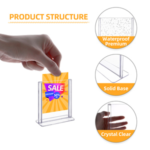 <strong>A8</strong> PS Card Name Holder Table Stand OEM T-Shaped Display Table Stand for Store Menu Holder Restaurant - Product Image 3