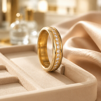 Europäischer Minimalistischer Goldring Schmuck Kupferbeschichtet Modischer Ring aus Zhejiang, China