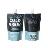 Pochettes souples personnalisées imprimées de 250 ml en plastique avec bec verseur pour boissons, café, eau, jus