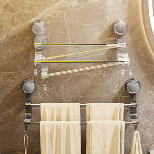 Support mural d'angle pour serviettes à ventouse, <span class=keywords><strong>sans</strong></span> perçage, pour salle de bain, vente en gros - Product Image 2