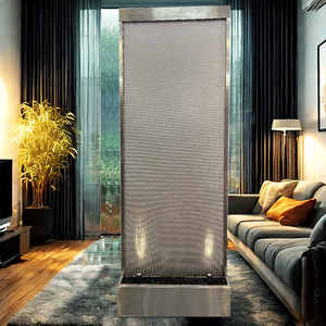 น้ำพุน้ำตกตั้งพร้อมหินและไฟตกแต่งสวนในร่มกลางแจ้งสำหรับสำนักงานบ้านลาน - Product Image 3