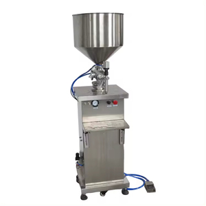 Semi Automatic Piston Shisha Paste Oil Soda Soft Whitening Cream Drink <b>Beer</b> Liquid Filling Machine With Hopper - Product Image 1
