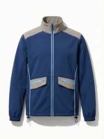 Veste Softshell OEM Imperméable Coupe-Vent pour Vêtements de Travail, Col Montant, Fermeture Éclair Intégrale, Uniforme d'Équipe d'Entrepôt, Personnalisable (ODM) pour Entreprises