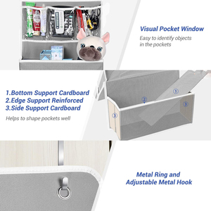 2 in 1 Wall Mount Over Door Hanging Clothing Organizer 5-<b>shelf</b> Eco-friendly Large Capacity Storage - Product Image 4