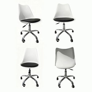 <span class=keywords><strong>Silla</strong></span> de Recepción para Recepción con Estructura Cromada Pulida de Estilo Ejecutivo Negro, <span class=keywords><strong>Silla</strong></span> de Oficina de Aspecto Profesional y Elegante - Product Image 3