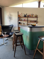 Petit déjeuner illuminé de luxe haut de gamme événement café personnalisé mini-bar pour la maison bar rond pliable contre-lumière pour les mariages