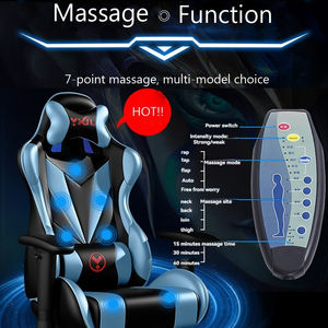 Fauteuil <span class=keywords><strong>Gamer</strong></span> PC de Bureau Moderne Abordable et de Haute Qualité en Cuir PU avec Repose-Pieds et Fonction Massage - Product Image 6