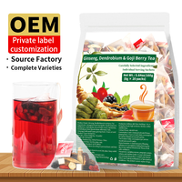 Premium Ginseng Dendrobium Goji Berry Kruidenthee 8g*20 zakjes Natuurlijke Lever Detox Thee Nierverzorgende Reinigende Thee voor Dagelijkse Gezondheid