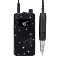 Perceuse à ongles à moteur brossé rechargeable au diamant 40000 tr/min équipement de salon de manucure machine à vernis à ongles en gel