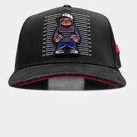 Casquette de baseball 5 panneaux en coton pur, motif ours bicolore, avec strass et épinglette métallique, design tendance, personnalisation NFC