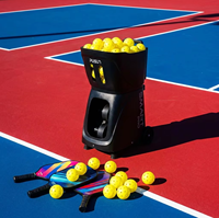 Machine à balles de pickleball PUSUN avec application intelligente, rotation réglable, 20 points d'atterrissage, 120 km/h, 80+ balles, légère