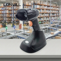 LONVILL Scanner de codes-barres sans fil portable robuste, 12h en veille, 2600mAh, 220mA, pour le suivi des actifs