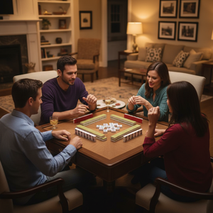 Nuevo Juego de Mahjong de Lujo de Acrílico con Diseño de Leopardo, con 160 Exquisitos Fichas de Cerámica Talladas, Estuche de 4 Capas, Estilo Americano Neutral - Product Image 6