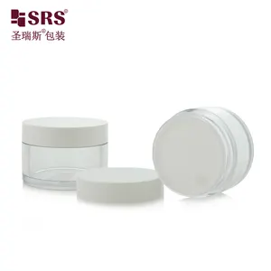 Empty Wide Mouth 8 oz Plastic PET Jar 15g 30g 50g 100g 150g 200g 250g Transparent Color Skin Care Cream Jar