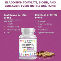Capsules de complément alimentaire tout-en-un OEM en promotion : Collagène, Biotine, Kératine, Acide Hyaluronique pour la santé des cheveux, de la peau et des ongles