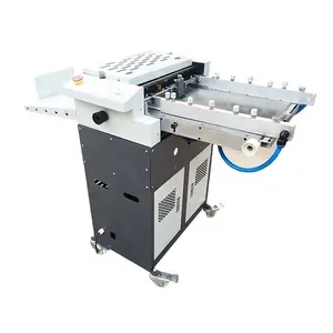 480 advertising company office using small automatic feeding sheets paper perforating creasing machine