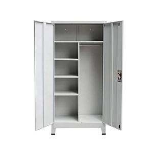 ตู้เก็บเอกสารเหล็ก 2 ประตู เฟอร์นิเจอร์สำนักงานแบบ KD ตู้เก็บของแบบสองประตู ตู้เสื้อผ้าเหล็ก 2 ประตู พร้อมชั้นวาง - Product Image 2