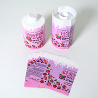 Plastik gulungan menyusut pembungkus pembungkus kustom cetak menyusut Film lengan kaca botol plastik PET PVC menyusut Label lengan