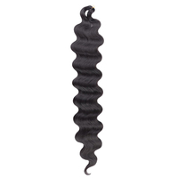 Synthetisches Flechthaar mit Körperwelle, gefärbt, vorgefederter Boho Box Braids, französische Loose Curl Goddess Zöpfe, 24 Zoll, maschinell doppelt gewebt