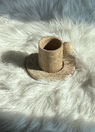 STONEKOCC Luxury Marble Coffee <strong>Cup</strong> &amp; <strong>Saucer</strong> <strong>Set</strong> with Knob Handle Heat Resistant Dishwasher Safe Eco-Friendly Gift for Presents - Product Image 6