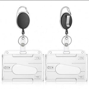 Custom Metal Badge Reel with Dual ID Card Holder Perfect for Employee & Event Access - Product Image 2