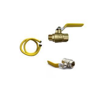 Válvula de Bola de Latón para Gas con Certificación de Solución Integral, 600 psi, Rosca NPT o BSP Macho/Hembra de 1/2 y 3/4 Pulgadas, con Palanca Manual Larga - Product Image 1