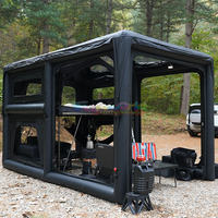 Tienda de campaña inflable para exteriores, tienda de campaña totalmente automática, gran espacio, dos dormitorios, una sala de estar, tienda de aire impermeable