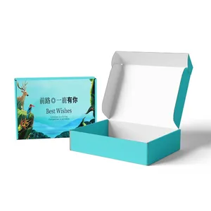 Custom Recyclable Hard Boxes Clothes Packaging Green Shipping Mailer Corrugated Cardboard Box