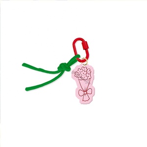 Llavero de acrílico personalizado para el Día de San Valentín, regalo promocional, llavero DIY con labios y flores, llavero de metal con mosquetón para bolso - Product Image 1