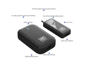 4K Wireless HDMI Transmitter And Receiver Wireless HDMI Extender 30m Support 4K 30Hz IR Remote Control For Cam