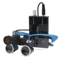 Dental Loupes Magnifier Dental Lab Medical Loupes Magnification Binocular 2.5X 3.5x Headlight Headlamp 5W Set Metal Box