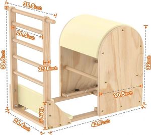 Equipo de Pilates para Gimnasio, Estudio, Hogar: Escalera y Barril de Pilates de Hierro y Madera, para Equilibrio y Ejercicios de Yoga y Pilates, de Última Tendencia - Product Image 2
