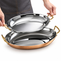 Edelstahl Ovale Meeresfrüchteplatten Fischteller Servierplatten Salat-Vorspeisen-Schalen für Hotel Restaurant Zuhause Buffet Catering
