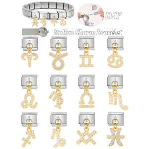 Bracelet à breloques italien tendance en gros, DIY, maillons modulaires simples de 9 mm, en acier inoxydable, pour femmes et jeunes filles, cadeau d'anniversaire - Product Image 1