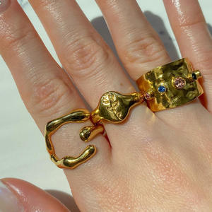 Stainless Steel Stacked Pearl <strong>Titanium</strong> Steel Hand Fashion <strong>Rings</strong> Elegant Jewelry for <strong>Men</strong> and Women - Product Image 3