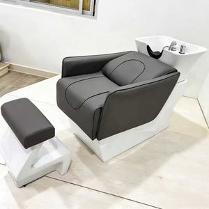 Nouveau lit de lavage semi-allongé haut de gamme pour salon de coiffure, avec bac en céramique, pour coiffure simple et rinçage des cheveux - Product Image 3